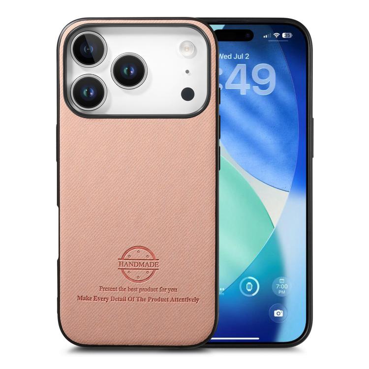 Twill Fabric Leather Skin Back Phone Case