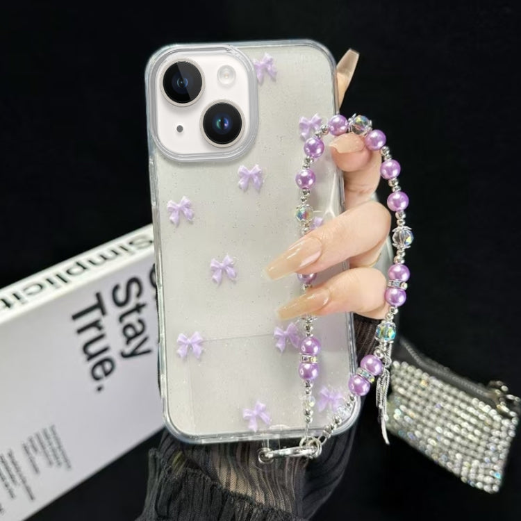 Little Fresh Bow Bracelet Chain TPU Phone Case, For iPhone 13 Pro Max, For iPhone 13 Pro, For iPhone 13, For iPhone  12, For iPhone 12 Pro Max, For iPhone 12 Pro