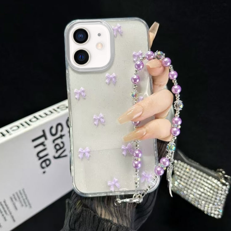 Little Fresh Bow Bracelet Chain TPU Phone Case, For iPhone 13 Pro Max, For iPhone 13 Pro, For iPhone 13, For iPhone  12, For iPhone 12 Pro Max, For iPhone 12 Pro