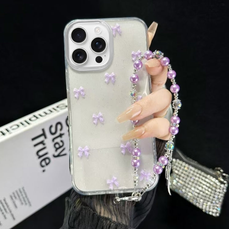 Little Fresh Bow Bracelet Chain TPU Phone Case, For iPhone 13 Pro Max, For iPhone 13 Pro, For iPhone 13, For iPhone  12, For iPhone 12 Pro Max, For iPhone 12 Pro