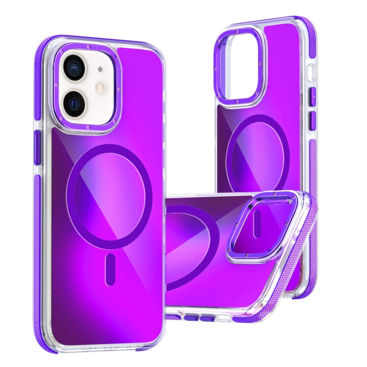 Dual-Color Gradient Discolor MagSafe Phone Case, For iPhone 11