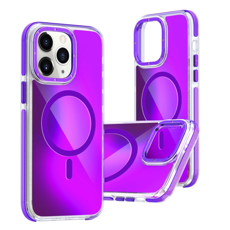 Dual-Color Gradient Discolor MagSafe Phone Case, For iPhone 11
