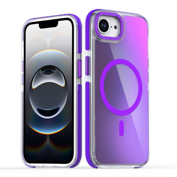 Dual-Color Gradient Discolor MagSafe Phone Case, For iPhone 11