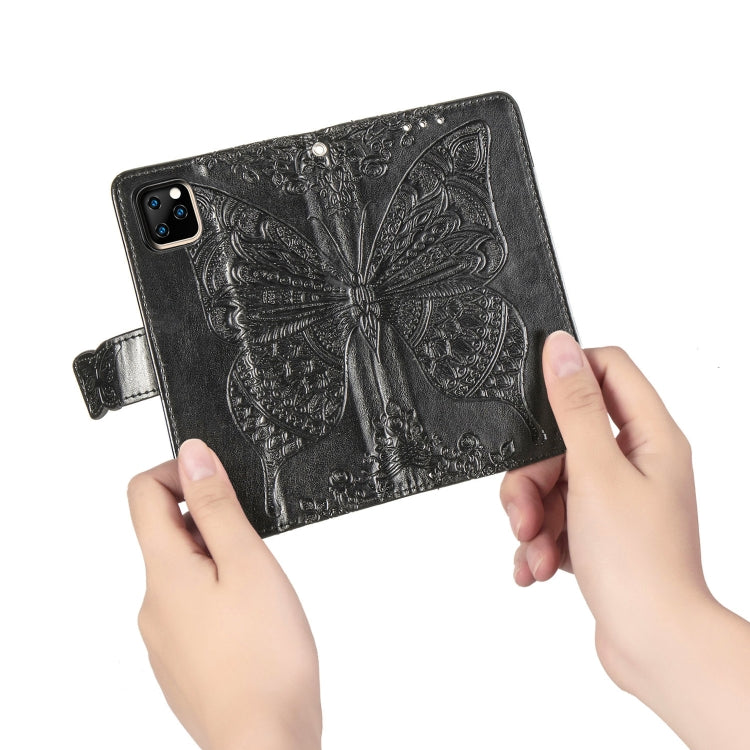 Butterfly Love Flowers Embossing Horizontal Flip Leather Case For  iPhone XI（2019）with Holder & Card Slots & Wallet & Lanyard, For iPhone 11 Pro