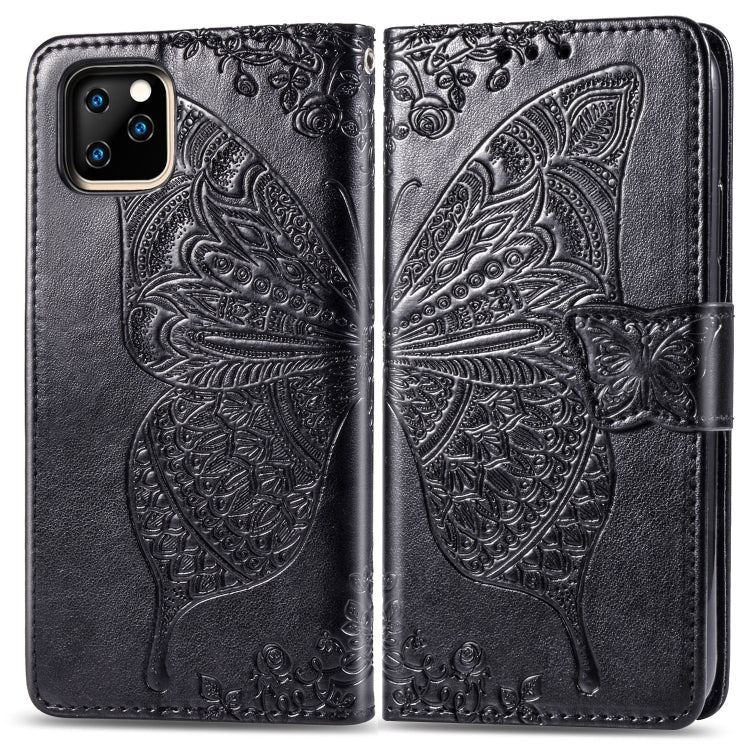 Butterfly Love Flowers Embossing Horizontal Flip Leather Case For iPhone XIR （2019) with Holder & Card Slots & Wallet & Lanyard, For iPhone 11
