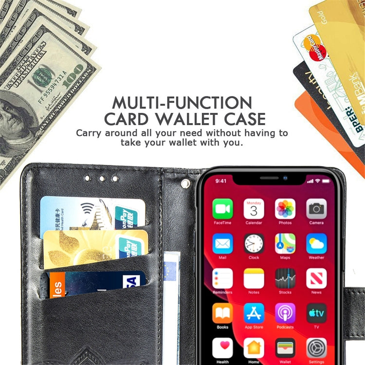 Butterfly Love Flowers Embossing Horizontal Flip Leather Case For iPhone XIR （2019) with Holder & Card Slots & Wallet & Lanyard, For iPhone 11