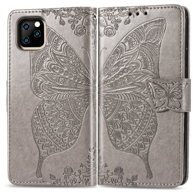 Butterfly Love Flowers Embossing Horizontal Flip Leather Case For iPhone XIR （2019) with Holder & Card Slots & Wallet & Lanyard, For iPhone 11