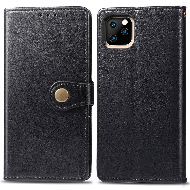 Retro Solid Color Leather Buckle Mobile Phone Protection Leather Case with Photo Frame & Card Slot & Wallet & Bracket Function for  iPhone XI Max（2019）, For iPhone 11 Pro Max
