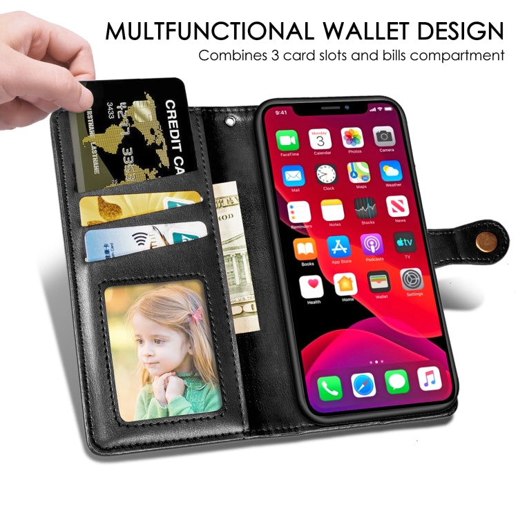 Retro Solid Color Leather Buckle Mobile Phone Protection Leather Case with Photo Frame & Card Slot & Wallet & Bracket Function for  iPhone XI Max（2019）, For iPhone 11 Pro Max