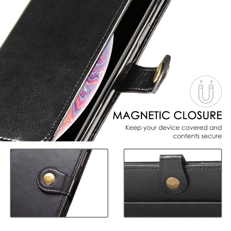 Retro Solid Color Leather Buckle Mobile Phone Protection Leather Case with Photo Frame & Card Slot & Wallet & Bracket Function for  iPhone XI Max（2019）, For iPhone 11 Pro Max