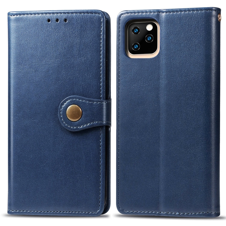 Retro Solid Color Leather Buckle Mobile Phone Protection Leather Case with Photo Frame & Card Slot & Wallet & Bracket Function for  iPhone XI Max（2019）, For iPhone 11 Pro Max