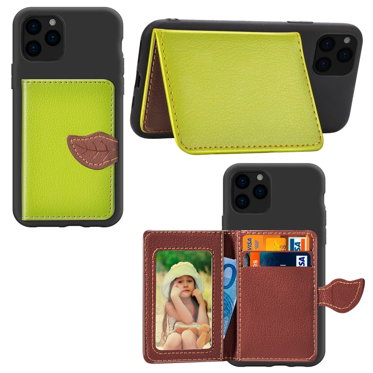 For iPhone XI 2019 Litchi Pattern Card Bag Wallet Bracket + TPU Phone Case with Card Slot Wallet Bracket Function, For iPhone 11 Pro
