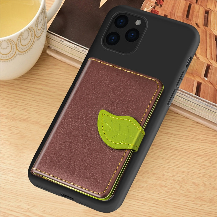 For iPhone XI 2019 Litchi Pattern Card Bag Wallet Bracket + TPU Phone Case with Card Slot Wallet Bracket Function, For iPhone 11 Pro