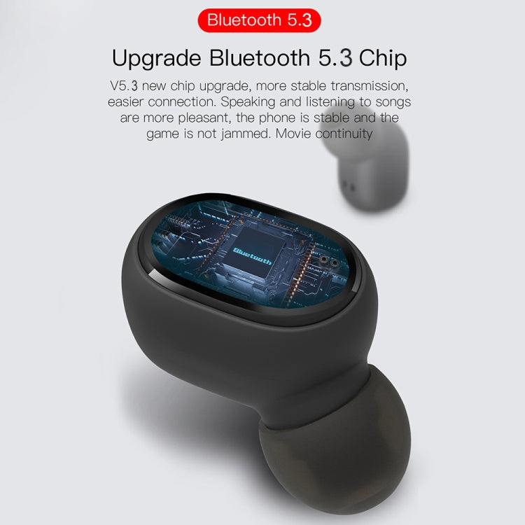 E6S LED Display Wireless Earphone TWS Bluetooth V5.3 Headsets Waterproof Bluetooth Earbuds, E6S (Black)