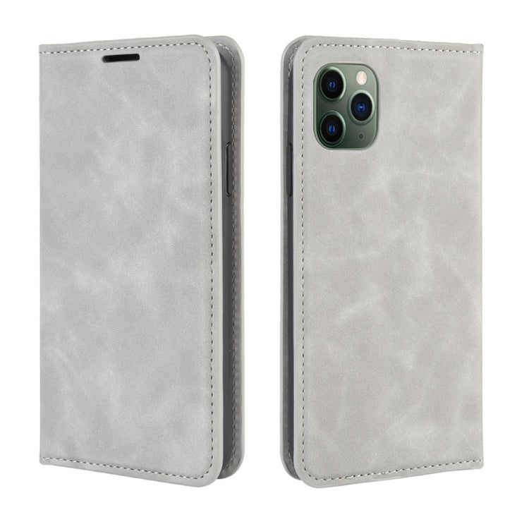 For iPhone 11 Pro Max   Retro-skin Business Magnetic Suction Leather Case with Purse-Bracket-Chuck, For iPhone 11 Pro Max
