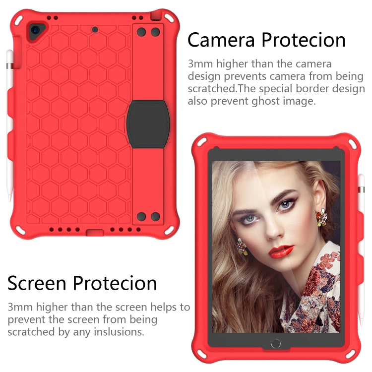 Honeycomb Design EVA + PC Four Corner Anti Falling Flat Protective Shell With Straps, For iPad Air/Air2/Pro9.7, For iPad 10.2, For iPad Pro 10.5, For iPad Air 2019 10.5