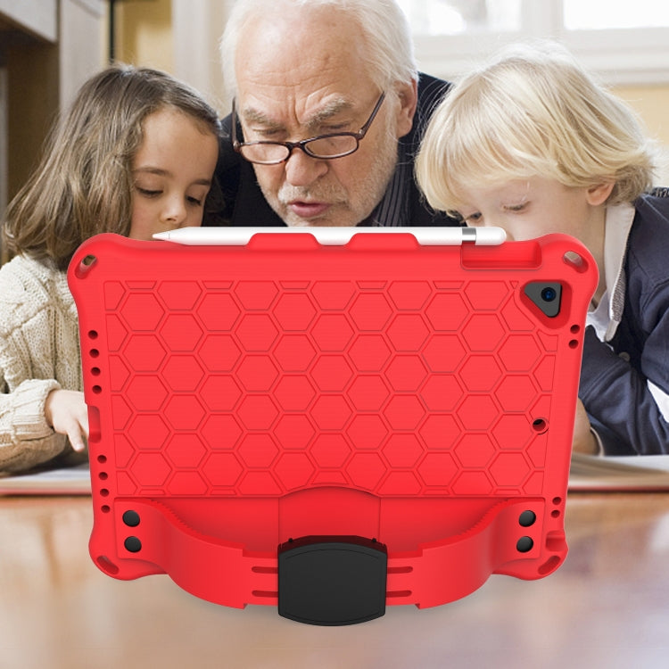 Honeycomb Design EVA + PC Four Corner Anti Falling Flat Protective Shell With Straps, For iPad Air/Air2/Pro9.7, For iPad 10.2, For iPad Pro 10.5, For iPad Air 2019 10.5