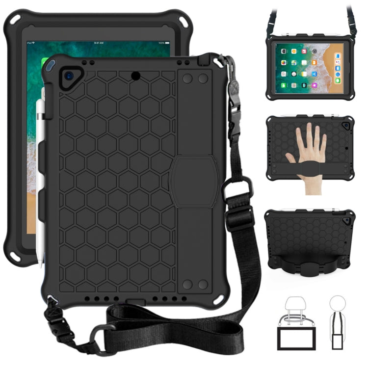 Honeycomb Design EVA + PC Four Corner Anti Falling Flat Protective Shell With Straps, For iPad Air/Air2/Pro9.7, For iPad 10.2, For iPad Pro 10.5, For iPad Air 2019 10.5