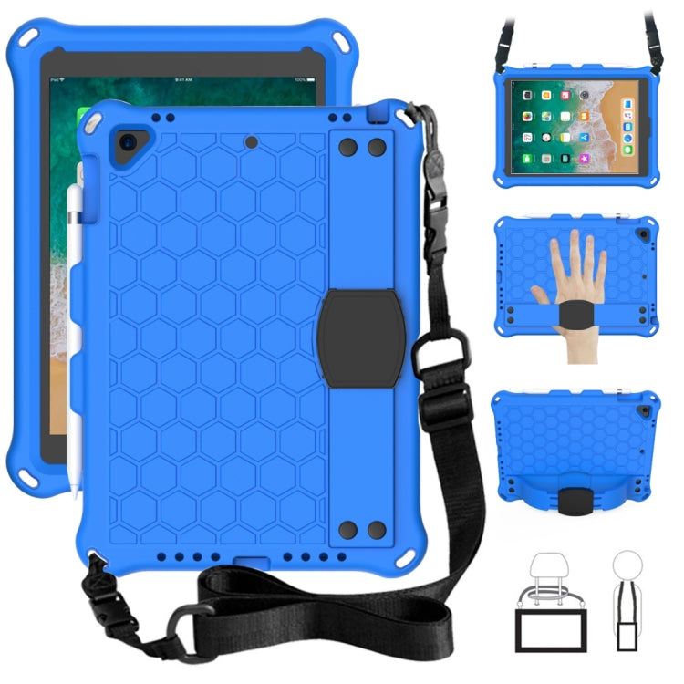 Honeycomb Design EVA + PC Four Corner Anti Falling Flat Protective Shell With Straps, For iPad Air/Air2/Pro9.7, For iPad 10.2, For iPad Pro 10.5, For iPad Air 2019 10.5