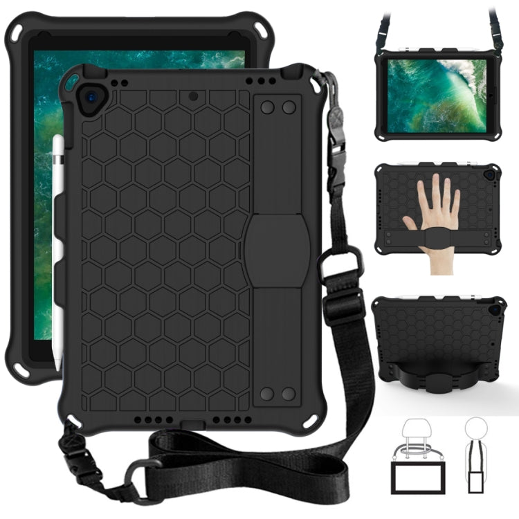 Honeycomb Design EVA + PC Four Corner Anti Falling Flat Protective Shell With Straps, For iPad Air/Air2/Pro9.7, For iPad 10.2, For iPad Pro 10.5, For iPad Air 2019 10.5
