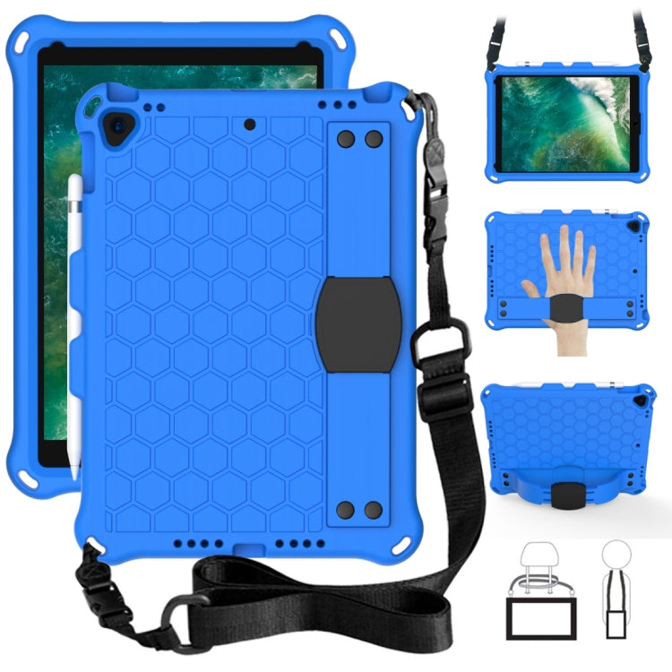 Honeycomb Design EVA + PC Four Corner Anti Falling Flat Protective Shell With Straps, For iPad Air/Air2/Pro9.7, For iPad 10.2, For iPad Pro 10.5, For iPad Air 2019 10.5