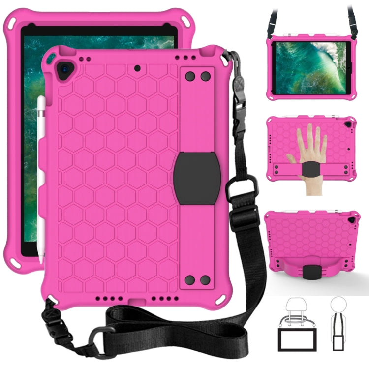 Honeycomb Design EVA + PC Four Corner Anti Falling Flat Protective Shell With Straps, For iPad Air/Air2/Pro9.7, For iPad 10.2, For iPad Pro 10.5, For iPad Air 2019 10.5