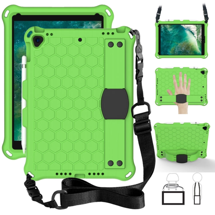 Honeycomb Design EVA + PC Four Corner Anti Falling Flat Protective Shell With Straps, For iPad Air/Air2/Pro9.7, For iPad 10.2, For iPad Pro 10.5, For iPad Air 2019 10.5