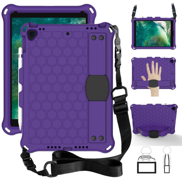 Honeycomb Design EVA + PC Four Corner Anti Falling Flat Protective Shell With Straps, For iPad Air/Air2/Pro9.7, For iPad 10.2, For iPad Pro 10.5, For iPad Air 2019 10.5
