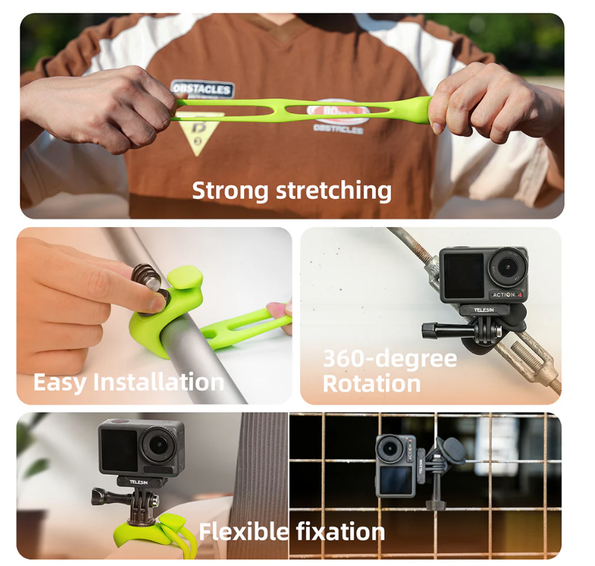 TELESIN Elastic Small Q Handlebar Mount