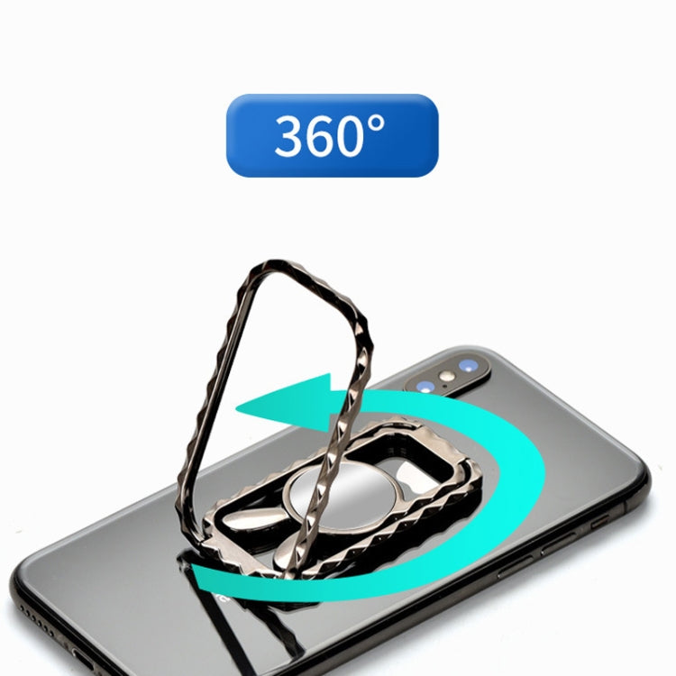 Metal Car Mobile Phone Folding Bracket Ring Buckle Paste Bracket,Style:, Square, Gourd