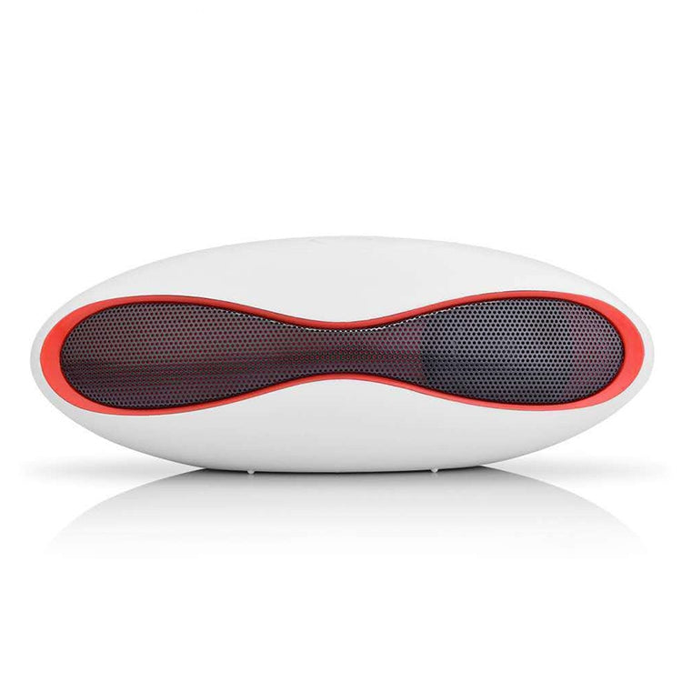 3D Stereo Mini Rugby Shape Bluetooth Speaker with TF Card Slot(Blue)