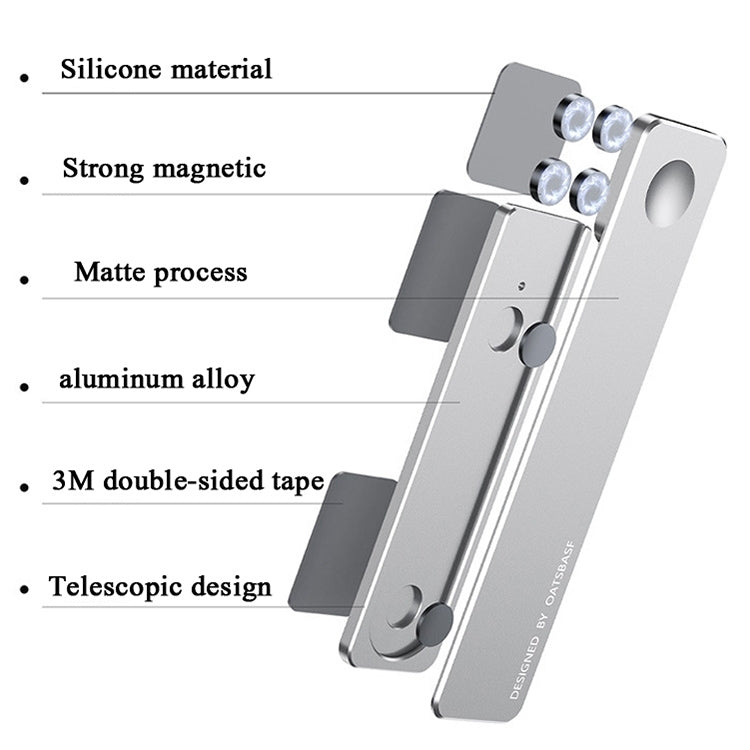 Oatsbasf Mobile Phone Computer Sync Screen Aluminum Alloy Bracket Computer Expansion Bracket, Silver, Gray