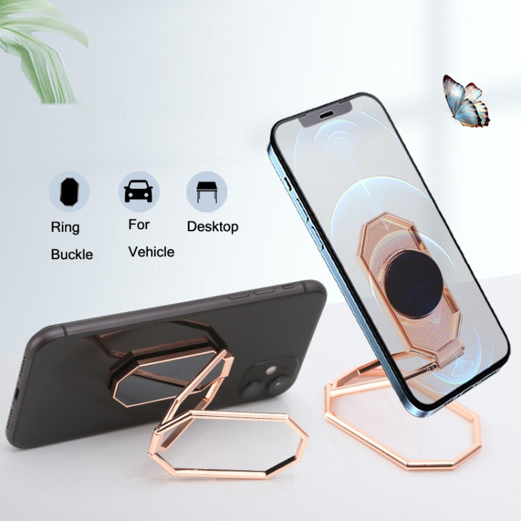 Folding And Sticking Zinc Alloy Mobile Phone Ring Holder Car Magnetic Ring Buckle