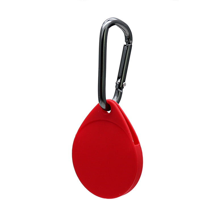 2 PCS Drop Shape Shockproof Anti-scratch Silicone Protective Case with Carabiner for AirTag