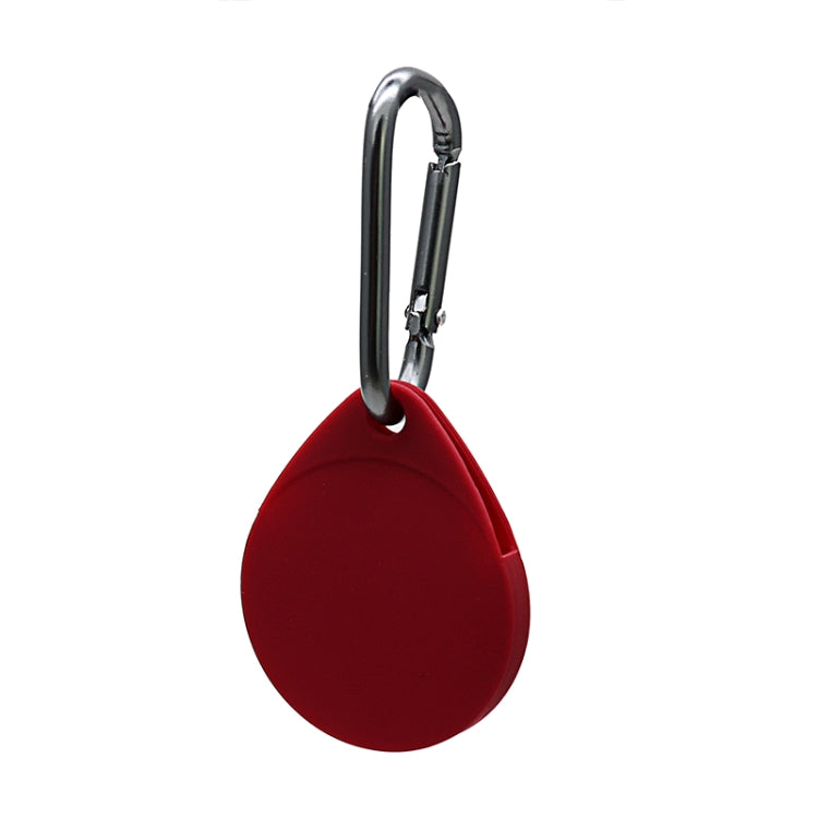 2 PCS Drop Shape Shockproof Anti-scratch Silicone Protective Case with Carabiner for AirTag