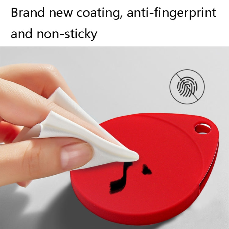 2 PCS Drop Shape Shockproof Anti-scratch Silicone Protective Case with Carabiner for AirTag