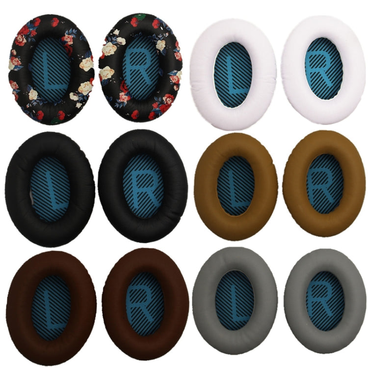 2 PCS Headset Sponge Cover For BOSE QC15 / QC3 / QC2 / QC25 / AE2 / AE2i, Print Color + Blue LR, White + Blue LR, Print Color + Black, Black + Black, White + Black, Print Color + Gray, Khaki + Gray, Coffee + Gray, White + Gray, Gray + Gray...