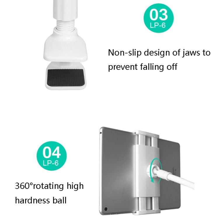LP-6 Tablet Mobile Phone Lazy Bracket Detachable Bed Bracket, Style:, Two-stage (Golden), Two-stage （Silver), Two-stage (Cute Pink), Two-stage (Titanium Gray), Two-stage (Blue), Three-stage (Golden), Three-stage (Silver), Three-stage (Cute Pink)...