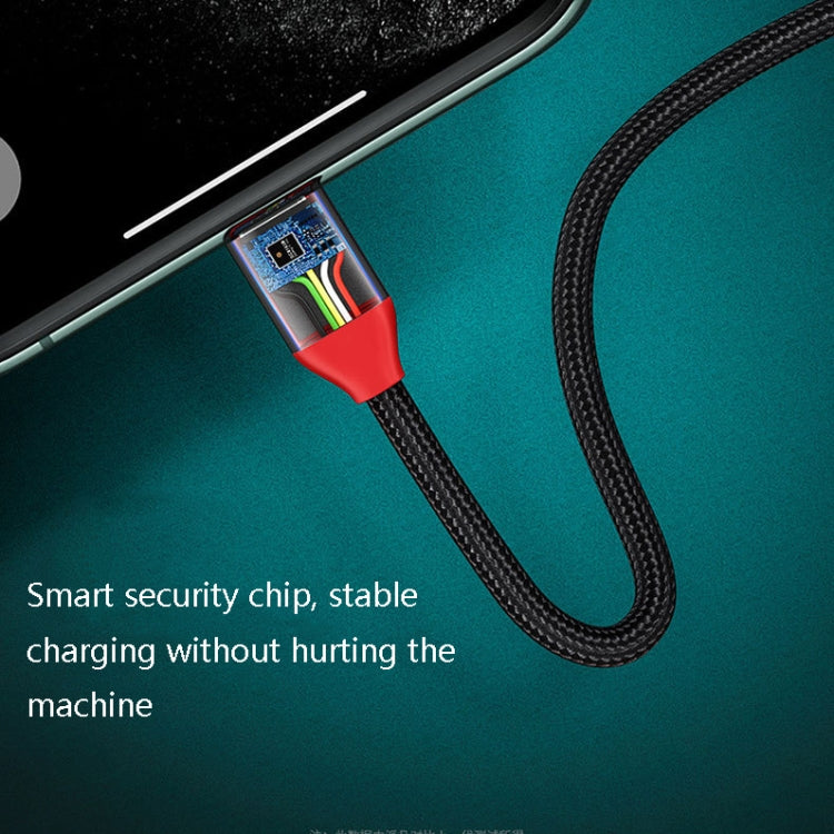 Oatsbasf 03083 Portable Multi-Function Micro USB + USB-C / Type-C + 8 Pin 3 in 1 Charging Cable