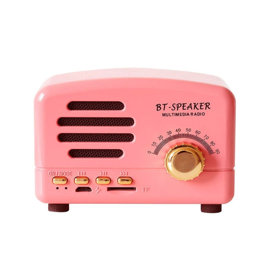 BT01 Retro Bluetooth Wireless Mini Speaker Portable Radio Support TF Card