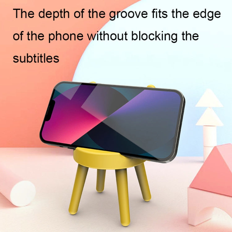 Cartoon Chair Shape Desktop Mobile Phone Holder Cute Mini Universal Phone Rack, Deer(Pink), Deer(Green), Deer(Yellow)