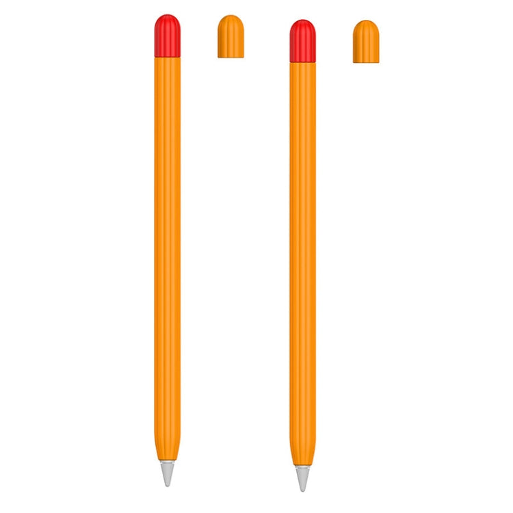 2 Sets 5 In 1 Stylus Silicone Protective Cover + Two-Color Pen Cap + 2 Nib Cases Set, For Apple Pencil 1 (Orange), For Apple Pencil 1 (Matcha Green), For Apple Pencil 1 (Pink), For Apple Pencil 1 (Black), For Apple Pencil 1 (Blue)...