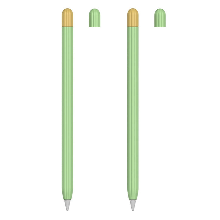 2 Sets 5 In 1 Stylus Silicone Protective Cover + Two-Color Pen Cap + 2 Nib Cases Set, For Apple Pencil 1 (Orange), For Apple Pencil 1 (Matcha Green), For Apple Pencil 1 (Pink), For Apple Pencil 1 (Black), For Apple Pencil 1 (Blue)...