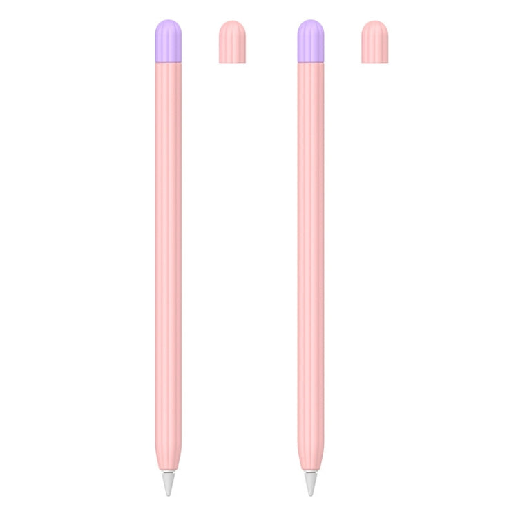 2 Sets 5 In 1 Stylus Silicone Protective Cover + Two-Color Pen Cap + 2 Nib Cases Set, For Apple Pencil 1 (Orange), For Apple Pencil 1 (Matcha Green), For Apple Pencil 1 (Pink), For Apple Pencil 1 (Black), For Apple Pencil 1 (Blue)...