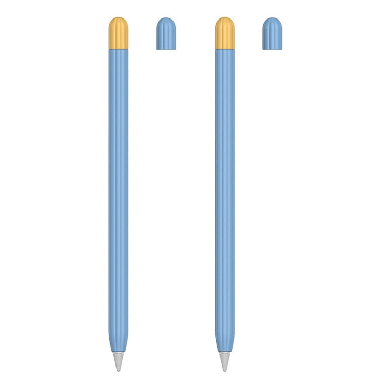 2 Sets 5 In 1 Stylus Silicone Protective Cover + Two-Color Pen Cap + 2 Nib Cases Set, For Apple Pencil 1 (Orange), For Apple Pencil 1 (Matcha Green), For Apple Pencil 1 (Pink), For Apple Pencil 1 (Black), For Apple Pencil 1 (Blue)...