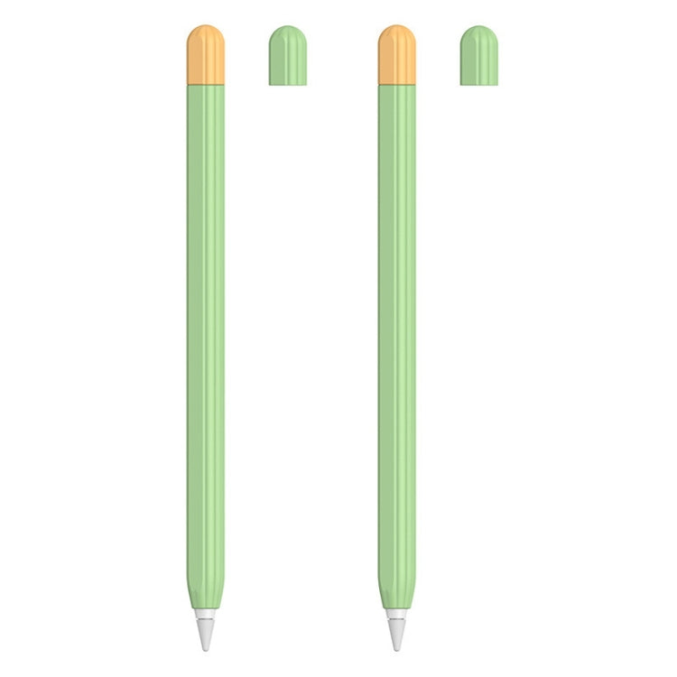 2 Sets 5 In 1 Stylus Silicone Protective Cover + Two-Color Pen Cap + 2 Nib Cases Set, For Apple Pencil 1 (Orange), For Apple Pencil 1 (Matcha Green), For Apple Pencil 1 (Pink), For Apple Pencil 1 (Black), For Apple Pencil 1 (Blue)...
