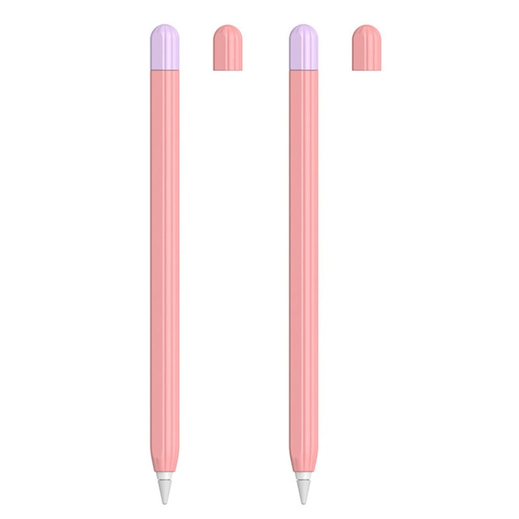 2 Sets 5 In 1 Stylus Silicone Protective Cover + Two-Color Pen Cap + 2 Nib Cases Set, For Apple Pencil 1 (Orange), For Apple Pencil 1 (Matcha Green), For Apple Pencil 1 (Pink), For Apple Pencil 1 (Black), For Apple Pencil 1 (Blue)...