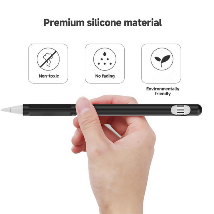 2 Sets 4 In 1 Stylus Silicone Protective Cover + Anti-Lost Rope Set For Apple Pencil 1