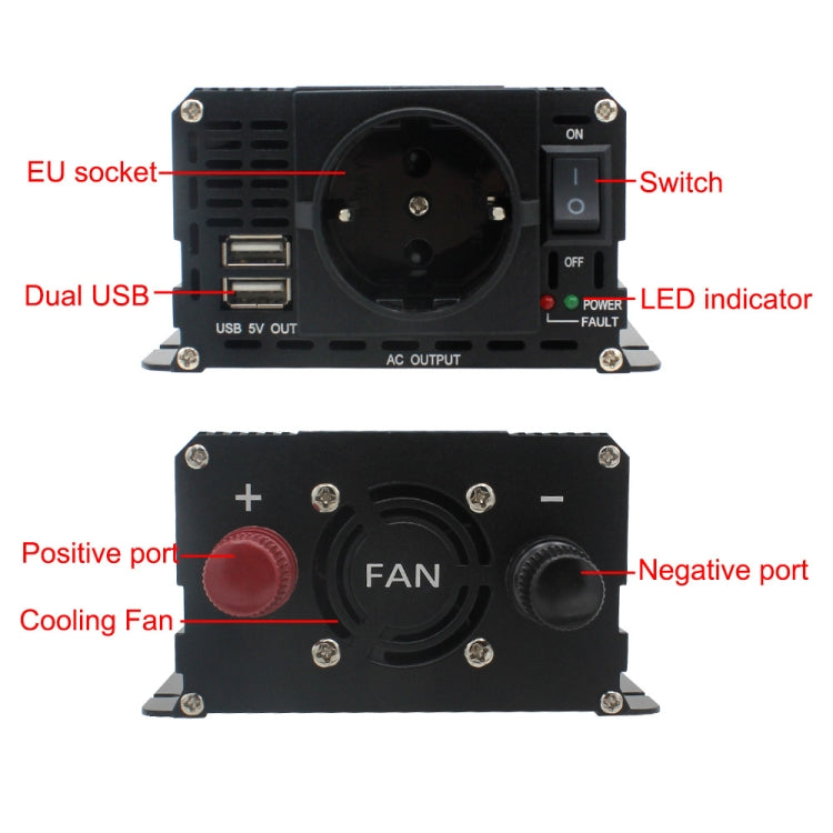 LCD Smart Home Car Inverter 12V To 220V Power Converter, 1500W, 2000W, 2600W, 3000W