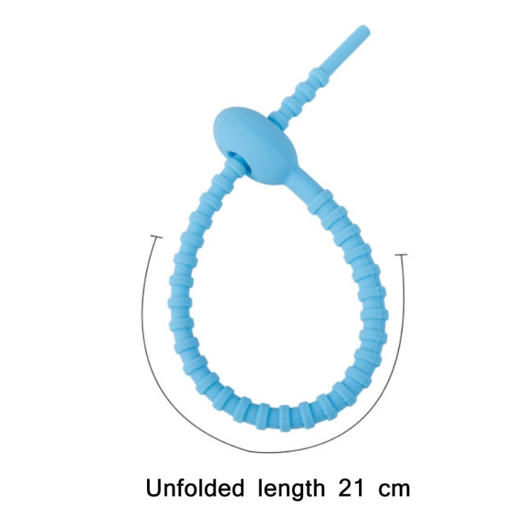 20 PCS Silicone Data Cable Storage Strap Cable Organizer, 21cm Orange, 21cm Pink, 21cm Brown, 21cm Grey, 21cm Yellow, 21cm Red, 21cm Green, 21cm Blue